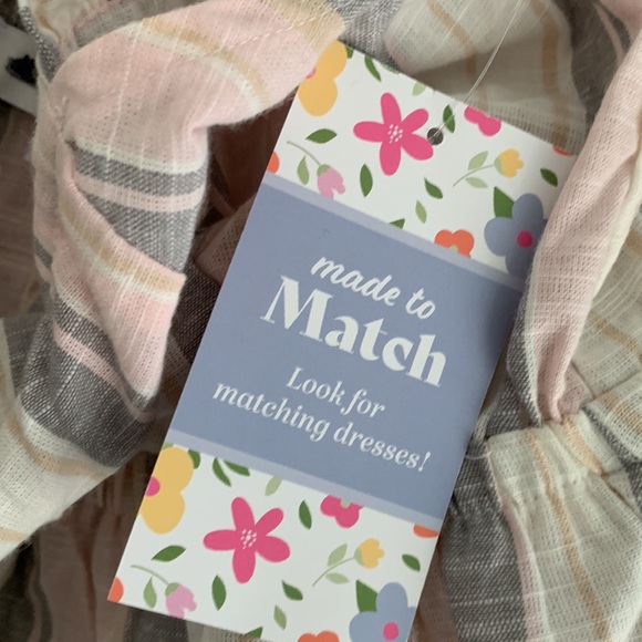 Madison Grey Striped Ruffle Dress cotton summer Sunday size XL boho - Picture 3 of 15